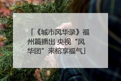 《城市风华录》福州篇播出 央视“风华团”来榕享福气