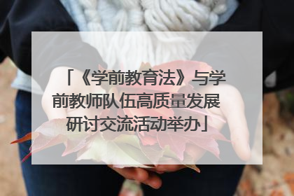 《学前教育法》与学前教师队伍高质量发展研讨交流活动举办