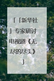 「新华社」专家研讨电视剧《无尽的尽头》