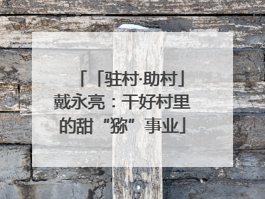 「驻村·助村」戴永亮：干好村里的甜“猕”事业