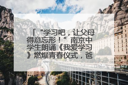“学习吧，让父母得意忘形！”南京中学生朗诵《我爱学习》燃爆青春仪式，爸妈看了都笑了