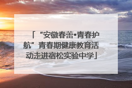 “安徽春蕾•青春护航”青春期健康教育活动走进宿松实验中学