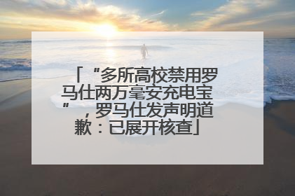 “多所高校禁用罗马仕两万毫安充电宝”，罗马仕发声明道歉：已展开核查