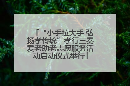 “小手拉大手 弘扬孝传统”孝行三秦爱老助老志愿服务活动启动仪式举行