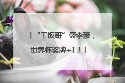 “干饭哥”盛李豪，世界杯奖牌+1！