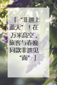 “非遗上蓝天”！在万米高空，旅客与春晚同款非遗见“面”
