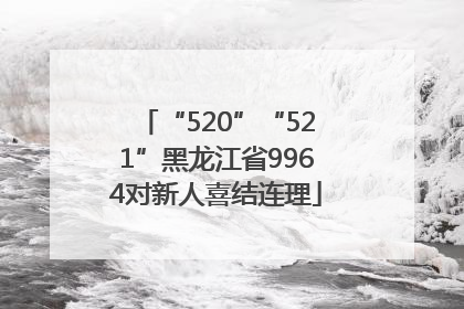 “520”“521”黑龙江省9964对新人喜结连理