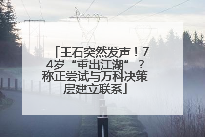 王石突然发声！74岁“重出江湖”？称正尝试与万科决策层建立联系