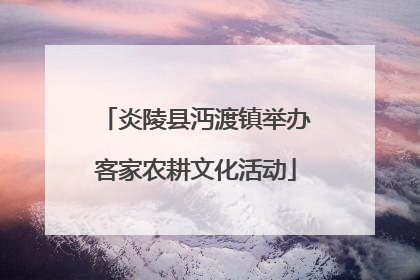 炎陵县沔渡镇举办客家农耕文化活动