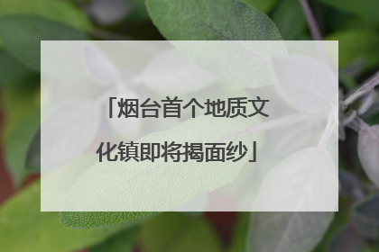 烟台首个地质文化镇即将揭面纱