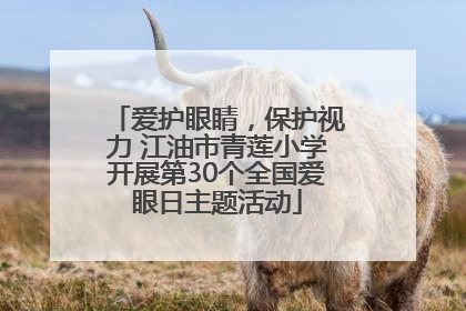 爱护眼睛，保护视力 江油市青莲小学开展第30个全国爱眼日主题活动
