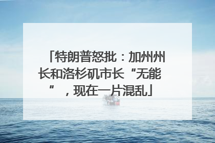 特朗普怒批：加州州长和洛杉矶市长“无能”，现在一片混乱