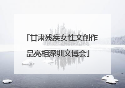 甘肃残疾女性文创作品亮相深圳文博会