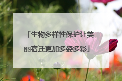 生物多样性保护让美丽宿迁更加多姿多彩