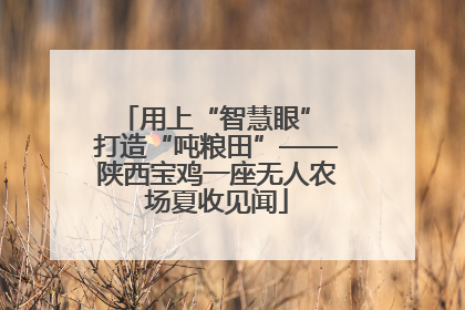 用上“智慧眼” 打造“吨粮田”——陕西宝鸡一座无人农场夏收见闻