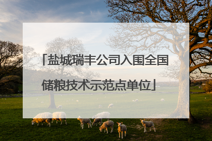 盐城瑞丰公司入围全国储粮技术示范点单位