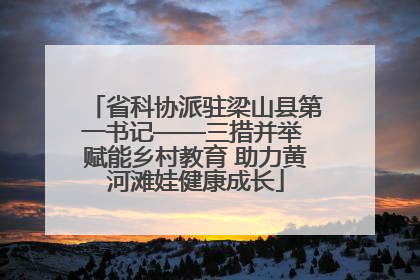 省科协派驻梁山县第一书记——三措并举 赋能乡村教育 助力黄河滩娃健康成长