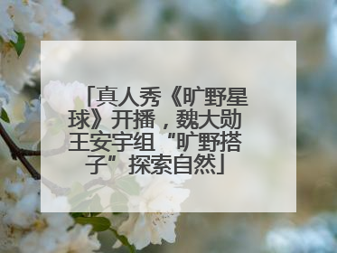 真人秀《旷野星球》开播，魏大勋王安宇组“旷野搭子”探索自然