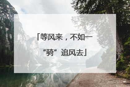 等风来，不如一“骑”追风去