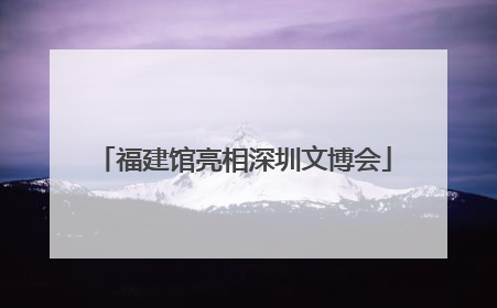 福建馆亮相深圳文博会