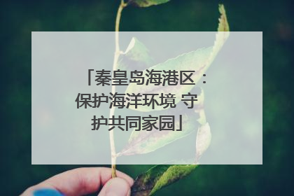 秦皇岛海港区：保护海洋环境 守护共同家园