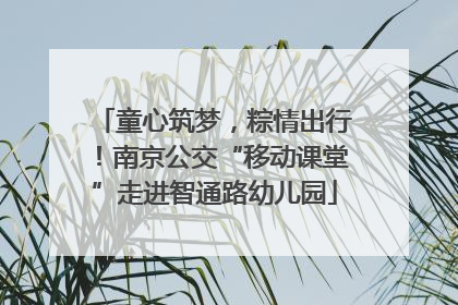 童心筑梦，粽情出行！南京公交“移动课堂”走进智通路幼儿园