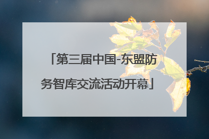 第三届中国-东盟防务智库交流活动开幕