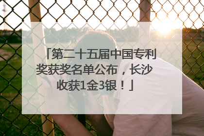 第二十五届中国专利奖获奖名单公布，长沙收获1金3银！