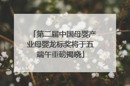 第二届中国母婴产业母婴龙标奖将于五端午重磅揭晓