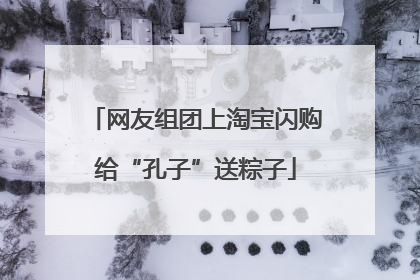 网友组团上淘宝闪购给“孔子”送粽子