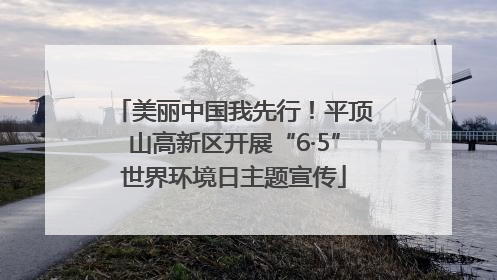 美丽中国我先行！平顶山高新区开展“6·5”世界环境日主题宣传