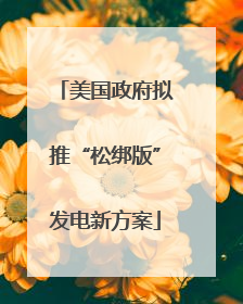 美国政府拟推“松绑版”发电新方案