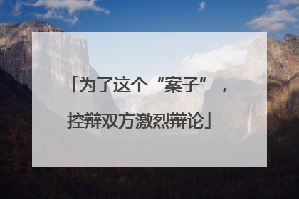 为了这个“案子”，控辩双方激烈辩论