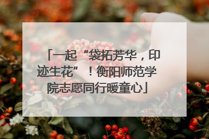 一起“袋拓芳华，印迹生花”！衡阳师范学院志愿同行暖童心