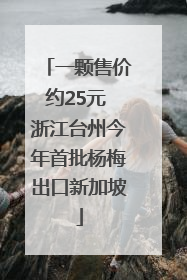 一颗售价约25元 浙江台州今年首批杨梅出口新加坡