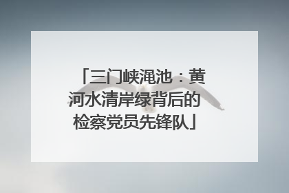 三门峡渑池：黄河水清岸绿背后的检察党员先锋队