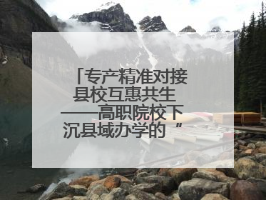专产精准对接 县校互惠共生——高职院校下沉县域办学的“浙工商”经验