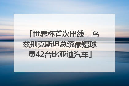 世界杯首次出线，乌兹别克斯坦总统豪赠球员42台比亚迪汽车