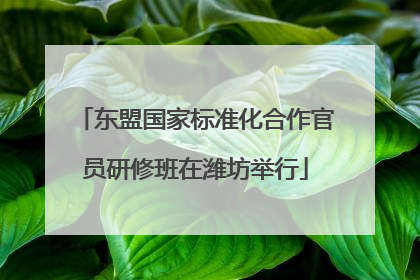 东盟国家标准化合作官员研修班在潍坊举行