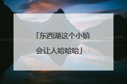 东西湖这个小镇会让人哈哈哈