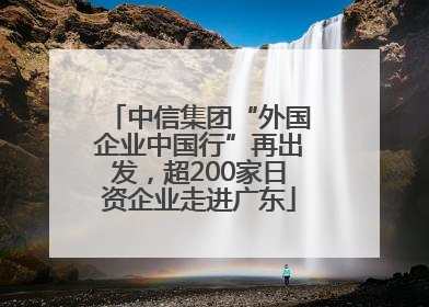 中信集团“外国企业中国行”再出发，超200家日资企业走进广东