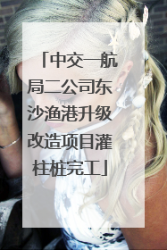 中交一航局二公司东沙渔港升级改造项目灌柱桩完工