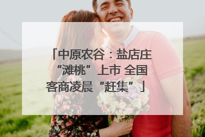中原农谷：盐店庄“滩桃”上市 全国客商凌晨“赶集”