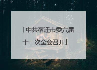中共宿迁市委六届十一次全会召开