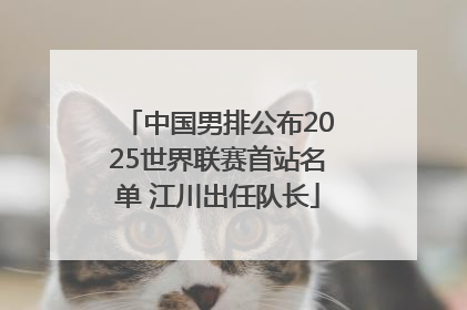 中国男排公布2025世界联赛首站名单 江川出任队长