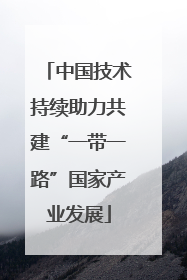 中国技术持续助力共建“一带一路”国家产业发展