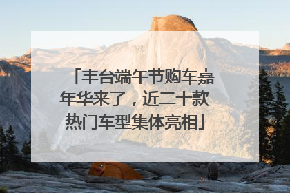丰台端午节购车嘉年华来了，近二十款热门车型集体亮相