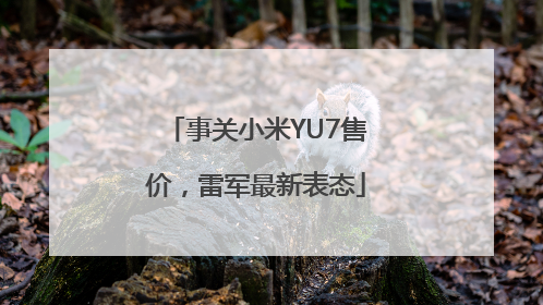 事关小米YU7售价，雷军最新表态