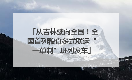 从吉林驶向全国！全国首列粮食多式联运“一单制”班列发车