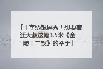 十字绣银屏秀！想要宿迁大叔这幅3.5米《金陵十二钗》的举手